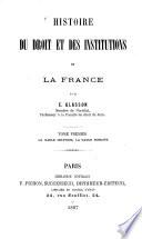 Histoire du droit et des institutions de la France