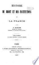 Histoire du droit et des institutions de la France