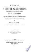 Histoire du droit et des institutions en Angleterre