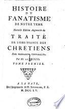 Histoire du fanatisme de notre temps