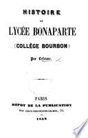 Histoire du Lycée Bonaparte (Collége Bourbon).