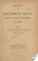 Histoire du mouvement social sous le second Empire à Lyon