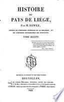 Histoire du pays de Liége