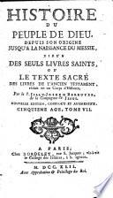 Histoire du peuple de Dieu, depuis son origine jusqu'a la naissance du Messie