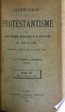 Histoire du protestantisme dans le Haut-Languedoc, le Bas-Quercy et le comté de Foix de 1685 à 1789