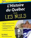 Histoire du Québec Pour les Nuls