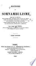 Histoire du somnambulisme chez tous les peuples