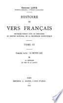 Histoire du vers français