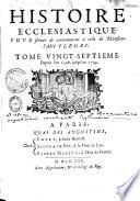 Histoire ecclésiastique, par M. Fleury,... Tome I [-XX]