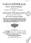 Histoire ecclésiastique, par M. Fleury,... Tome I [-XX]