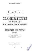 Histoire et clandestinité