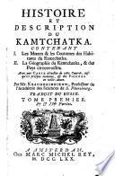 Histoire et description du Kamtchatka ...