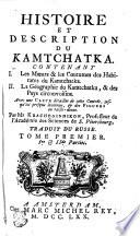 Histoire Et Description Du Kamtchatka
