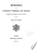 Histoire et mémoires de l'Institut royal de France, Académie des inscriptions et belles-lettres