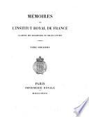 Histoire et mémoires de l'Institut royal de France