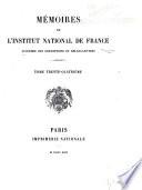 Histoire et mémoires de l'Institut royal de France