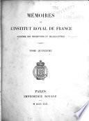 Histoire et mémoires de l'Institut royal de France