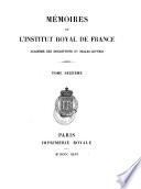 Histoire et memoires de l'Institut royale de France