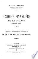 Histoire financière de la France depuis 1715