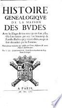 Histoire généalogique de la maison de Budes