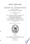 Histoire généalogique de la maison de l'Esperonnière