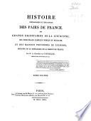 Histoire généalogique et héraldique des pairs de France