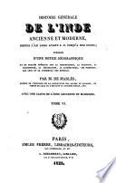 Histoire générale de l'Inde ancienne et moderne