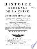 Histoire générale de la Chine, on Annales de cet empire