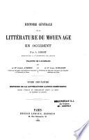 Histoire générale de la littérature du Moyen Age en Occident