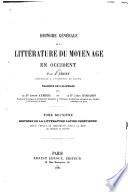 Histoire générale de la littérature du moyen âge en Occident