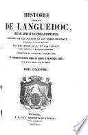 Histoire générale de languedoc, avec des notes et les pièces justificatives