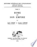 Histoire générale des civilisations, publiée sous la direction de Maurice Crouzet: Aymard, André. Rome et son empire