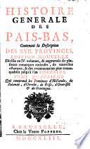 Histoire générale des Pais-Bas