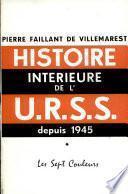 Histoire intérieure de l'U.R.S.S. depuis 1945
