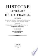 Histoire litéraire de la France