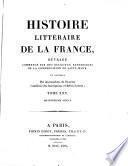 Histoire literaire de la France