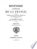 Histoire litéraire de la France