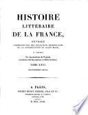 Histoire literaire de la France