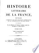 Histoire literaire de la France: XIIIe siècle