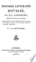 Histoire littéraire d'Italie