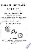 Histoire littéraire d'Italie