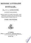 Histoire littéraire d'Italie