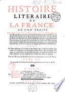 Histoire littéraire de la France