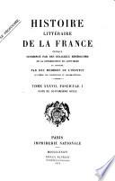 Histoire littéraire de la France