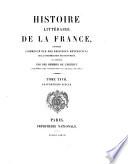 Histoire litteraire de la France
