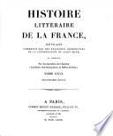 Histoire littéraire de la France