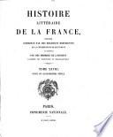 Histoire littéraire de la France