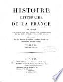 Histoire littéraire de la France