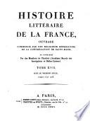 Histoire litteraire de la France