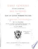Histoire littéraire de la France